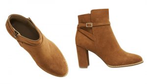 Vegan Suede Block Heel Bootie