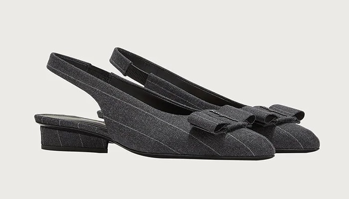 Salvatore Ferragamo Viva Slingback (Pinstripe pattern)