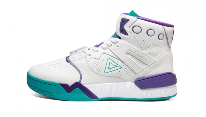 Peak 910 Taichi Classic Retro Basketball Shoes - White/Purple